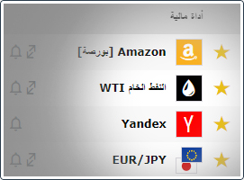 اختر الأداة المالية وسيتم فتح صفحة الصفقة
